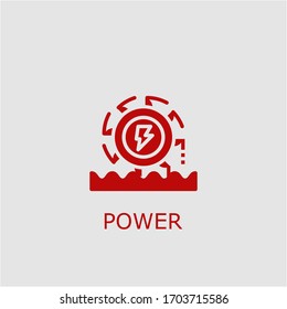 Professional vector power icon. Power symbol that can be used for any platform and purpose. High quality power illustration.