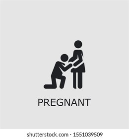 Professional vector pregnant icon. Pregnant symbol that can be used for any platform and purpose. High quality pregnant illustration.