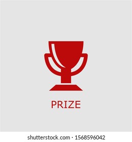 Professional vector prize icon. Prize symbol that can be used for any platform and purpose. High quality prize illustration.