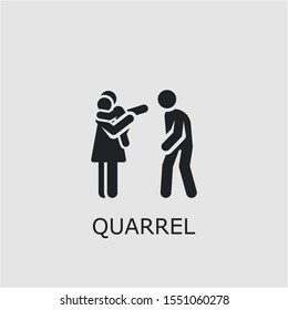 Professional vector quarrel icon. Quarrel symbol that can be used for any platform and purpose. High quality quarrel illustration.