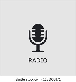 Professional vector radio icon. Radio symbol that can be used for any platform and purpose. High quality radio illustration.