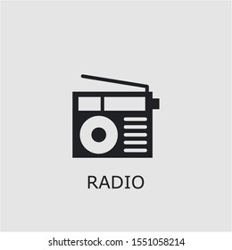 Professional vector radio icon. Radio symbol that can be used for any platform and purpose. High quality radio illustration.