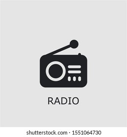Professional vector radio icon. Radio symbol that can be used for any platform and purpose. High quality radio illustration.