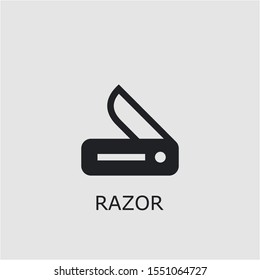 Professional vector razor icon. Razor symbol that can be used for any platform and purpose. High quality razor illustration.