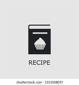 Professional vector recipe icon. Recipe symbol that can be used for any platform and purpose. High quality recipe illustration.