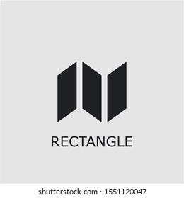 Professional vector rectangle icon. Rectangle symbol that can be used for any platform and purpose. High quality rectangle illustration.