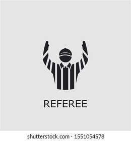 Professional vector referee icon. Referee symbol that can be used for any platform and purpose. High quality referee illustration.