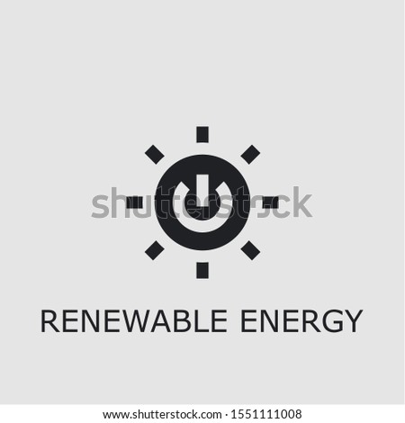 Professional vector renewable energy icon. Renewable energy symbol that can be used for any platform and purpose. High quality renewable energy illustration.