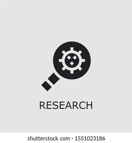 Professional Vector Research Icon. Research Symbol That Can Be Used For Any Platform And Purpose. High Quality Research Illustration.