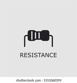 Professional vector resistance icon. Resistance symbol that can be used for any platform and purpose. High quality resistance illustration.