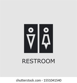 Professional vector restroom icon. Restroom symbol that can be used for any platform and purpose. High quality restroom illustration.