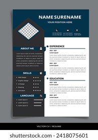 Professional Vector Resume CV Graphic template