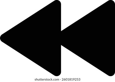 Professional vector rewind icon. Rewind symbol that can be used for any platform and purpose. High quality rewind illustration.