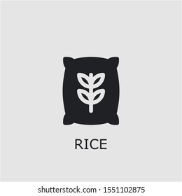 Professional vector rice icon. Rice symbol that can be used for any platform and purpose. High quality rice illustration.