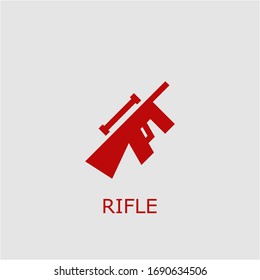 Professional vector rifle icon. Rifle symbol that can be used for any platform and purpose. High quality rifle illustration.
