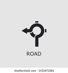 Professional vector road icon. Road symbol that can be used for any platform and purpose. High quality road illustration.