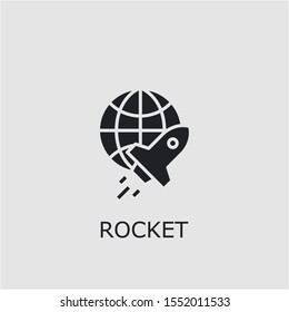 Professional vector rocket icon. Rocket symbol that can be used for any platform and purpose. High quality rocket illustration.