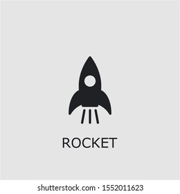 Professional vector rocket icon. Rocket symbol that can be used for any platform and purpose. High quality rocket illustration.