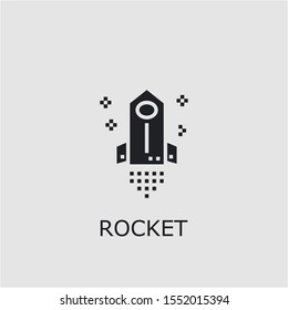 Professional vector rocket icon. Rocket symbol that can be used for any platform and purpose. High quality rocket illustration.