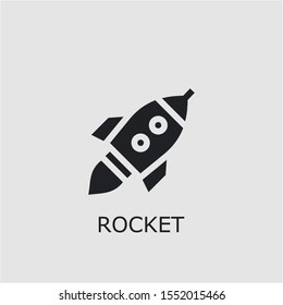 Professional vector rocket icon. Rocket symbol that can be used for any platform and purpose. High quality rocket illustration.