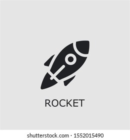 Professional vector rocket icon. Rocket symbol that can be used for any platform and purpose. High quality rocket illustration.