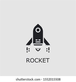 Professional vector rocket icon. Rocket symbol that can be used for any platform and purpose. High quality rocket illustration.