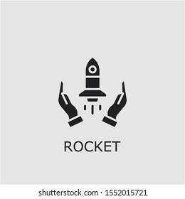 Professional vector rocket icon. Rocket symbol that can be used for any platform and purpose. High quality rocket illustration.