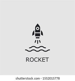 Professional vector rocket icon. Rocket symbol that can be used for any platform and purpose. High quality rocket illustration.