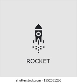 Professional vector rocket icon. Rocket symbol that can be used for any platform and purpose. High quality rocket illustration.