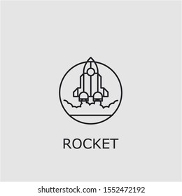 Professional vector rocket icon. Rocket symbol that can be used for any platform and purpose. High quality rocket illustration.