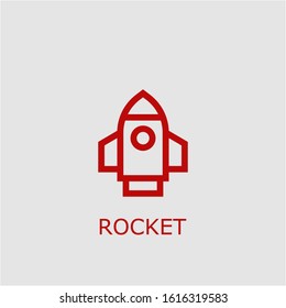 Professional vector rocket icon. Rocket symbol that can be used for any platform and purpose. High quality rocket illustration.