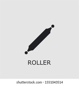 Professional vector roller icon. Roller symbol that can be used for any platform and purpose. High quality roller illustration.