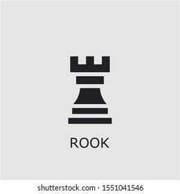 Professional vector rook icon. Rook symbol that can be used for any platform and purpose. High quality rook illustration.