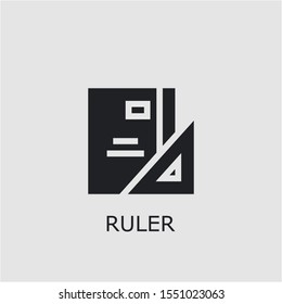 Professional vector ruler icon. Ruler symbol that can be used for any platform and purpose. High quality ruler illustration.