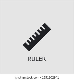 Professional vector ruler icon. Ruler symbol that can be used for any platform and purpose. High quality ruler illustration.