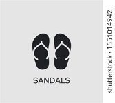 Professional vector sandals icon. Sandals symbol that can be used for any platform and purpose. High quality sandals illustration.