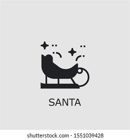 Professional vector santa icon. Santa symbol that can be used for any platform and purpose. High quality santa illustration.