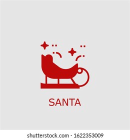 Professional vector santa icon. Santa symbol that can be used for any platform and purpose. High quality santa illustration.