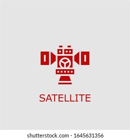 Professional vector satellite icon. Satellite symbol that can be used for any platform and purpose. High quality satellite illustration.