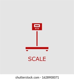 Professional vector scale icon. Scale symbol that can be used for any platform and purpose. High quality scale illustration.