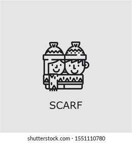 Professional vector scarf icon. Scarf symbol that can be used for any platform and purpose. High quality scarf illustration.