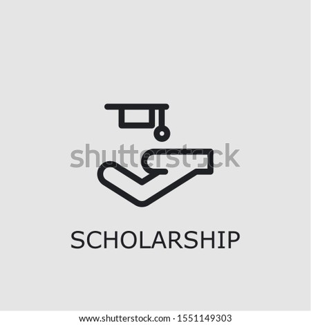 Professional vector scholarship icon. Scholarship symbol that can be used for any platform and purpose. High quality scholarship illustration.