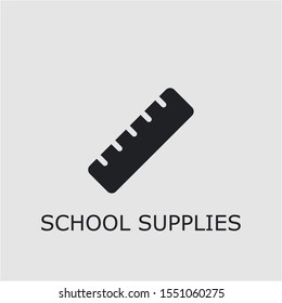 Professional vector school supplies icon. School supplies symbol that can be used for any platform and purpose. High quality school supplies illustration.