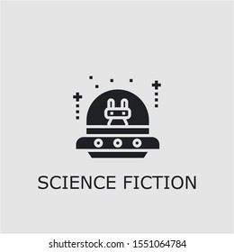 Professional vector science fiction icon. Science fiction symbol that can be used for any platform and purpose. High quality science fiction illustration.