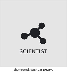 Professional vector scientist icon. Scientist symbol that can be used for any platform and purpose. High quality scientist illustration.