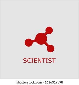 Professional vector scientist icon. Scientist symbol that can be used for any platform and purpose. High quality scientist illustration.
