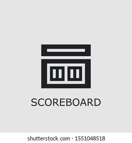 Professional vector scoreboard icon. Scoreboard symbol that can be used for any platform and purpose. High quality scoreboard illustration.