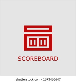 Professional vector scoreboard icon. Scoreboard symbol that can be used for any platform and purpose. High quality scoreboard illustration.