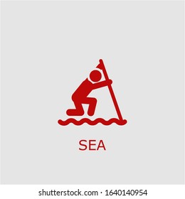 Professional vector sea icon. Sea symbol that can be used for any platform and purpose. High quality sea illustration.