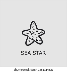 Professional vector sea star icon. Sea star symbol that can be used for any platform and purpose. High quality sea star illustration.